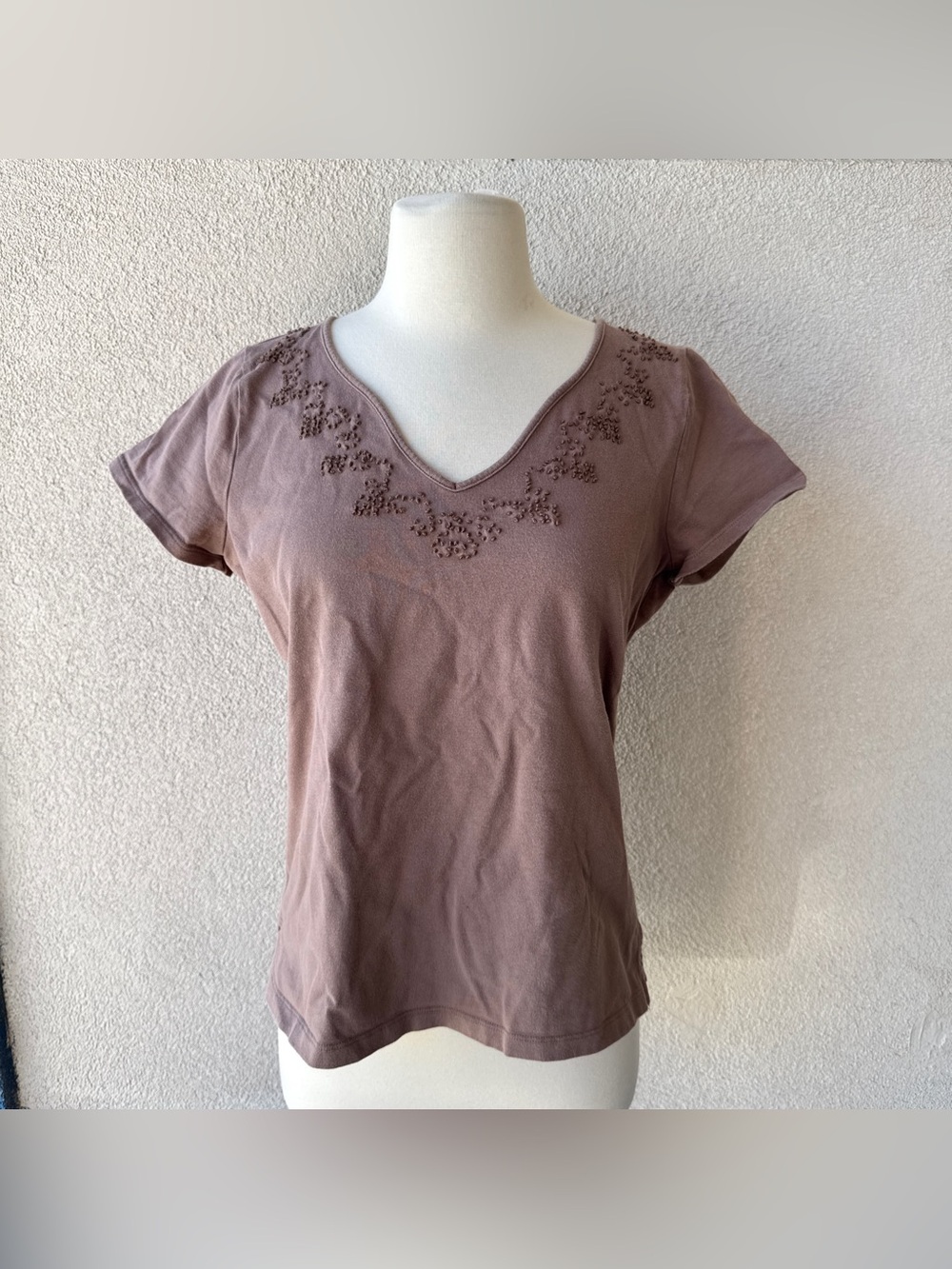 Y2K Liz Claiborne Brown Tee